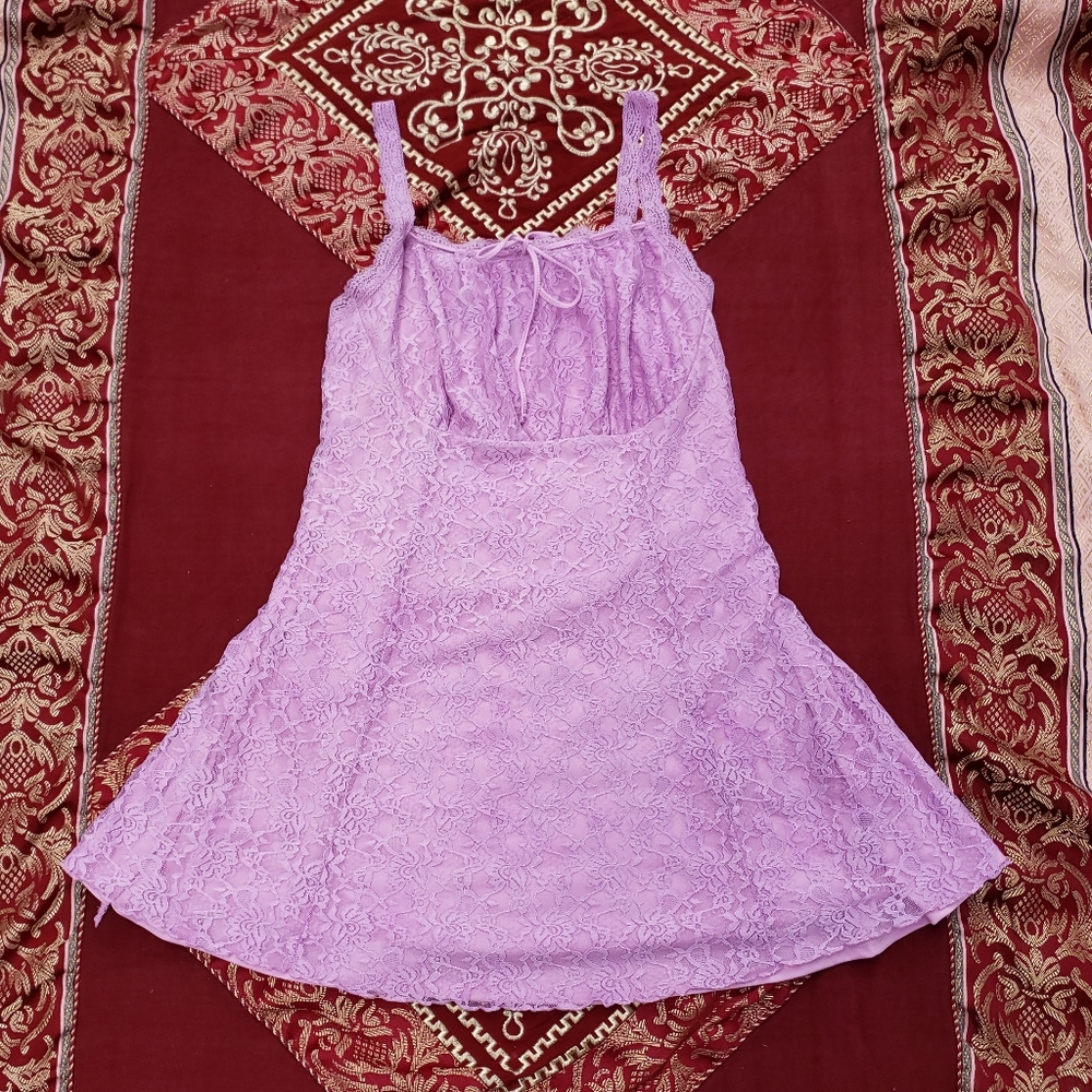 Forever 21 Pink Lace Mini Dress